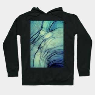 Green and Blue Ripples Hoodie